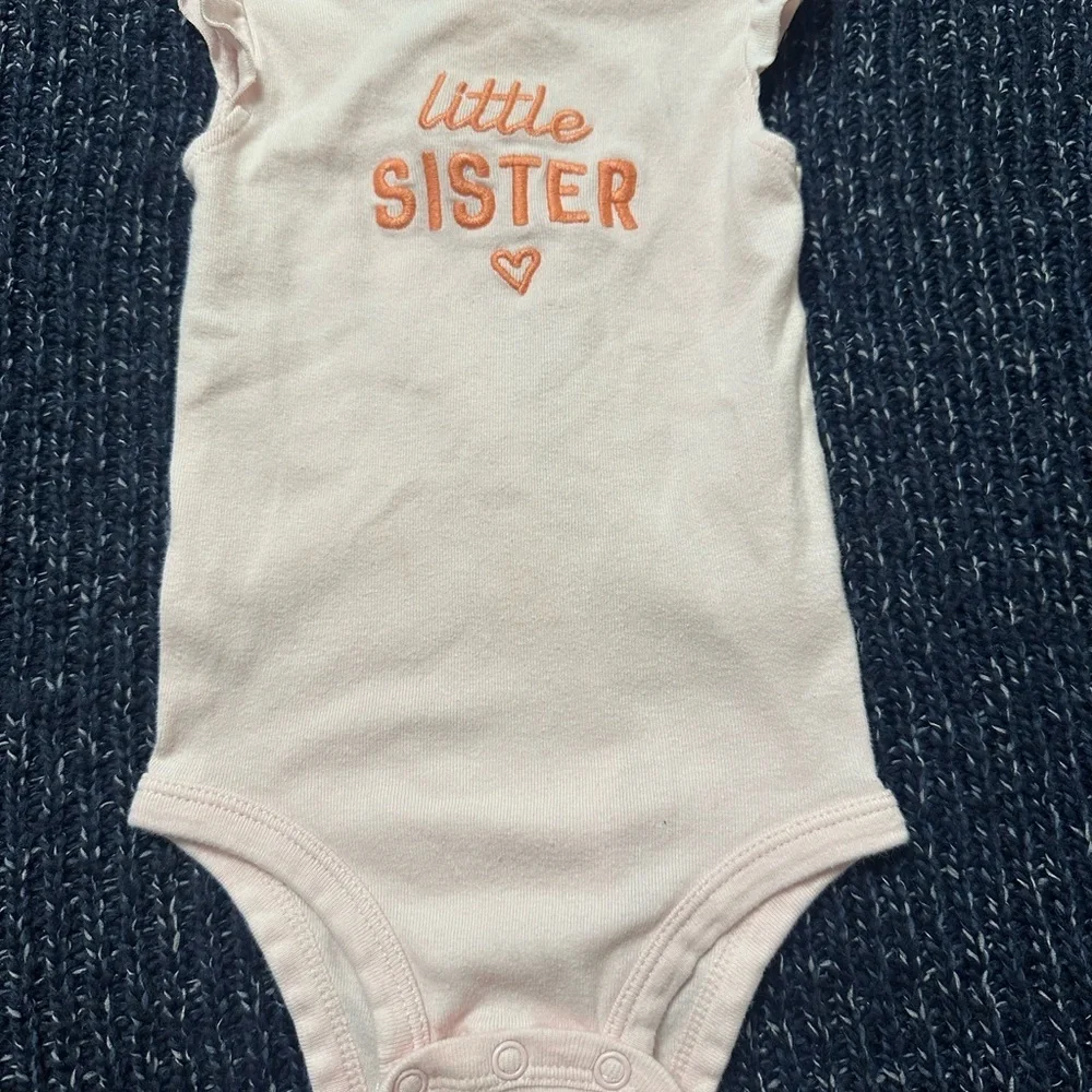 Carter’s Little Sister Baby Girl Bodysuit Bundle NWOT 3-6M 6M *